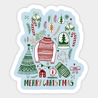 Christmas stockings - Happy Christmas and a happy new year! - Available in stickers, clothing, etc Sticker